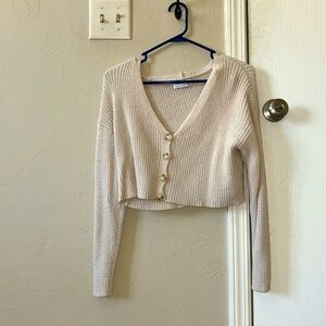 Oatmeal cropped cardigan